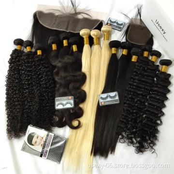 Wholesale Mink Brazilian Hair Vendors Unprocessed Human Hair Bundles With Closure Cuticle Aligned Raw Virgin Hair Extensions